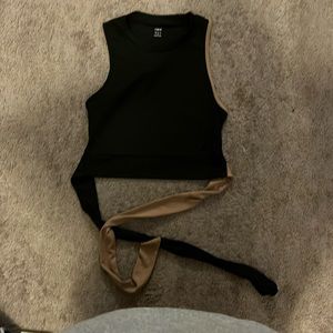 Black and brown crop top